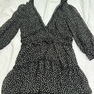 Black and White Floral Dress